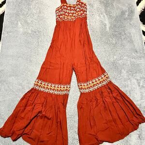 Natural Life Wide Leg Jumpsuit Romper Womens Large Boho Festival